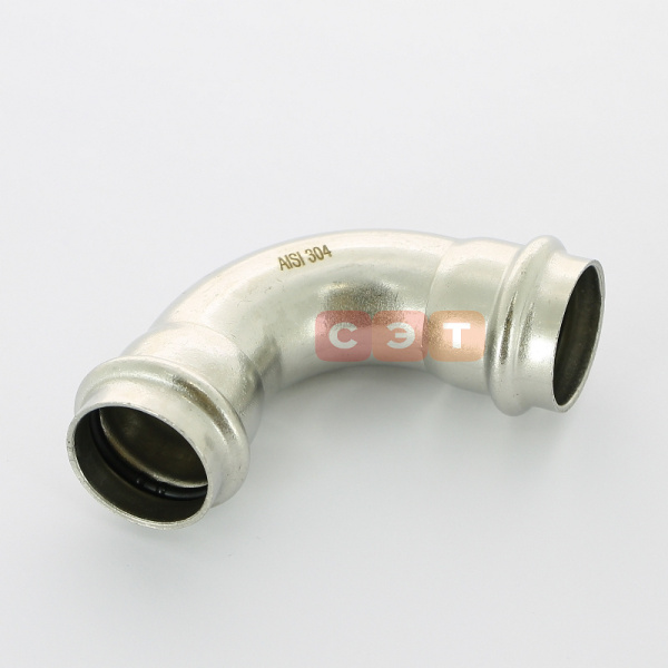 Угол 90° двухраструбный пресс нержавеющий  28 х 28  UniFitt